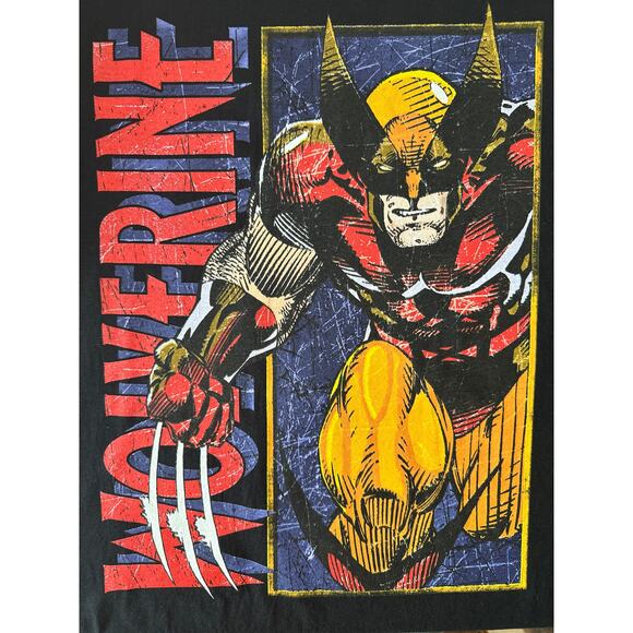 Marvel Wolverine Graphic T-Shirt Men’s 2XL Black Short Sleeve Comic Book Tee - Picture 2 of 4